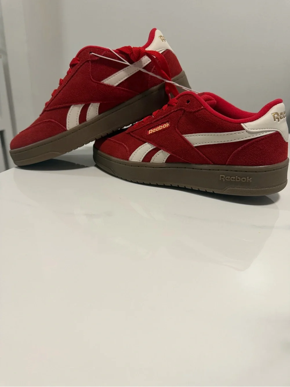 Reebok Red Suede Gum Sole Retro Sneakers Women’s 7.5 NWT